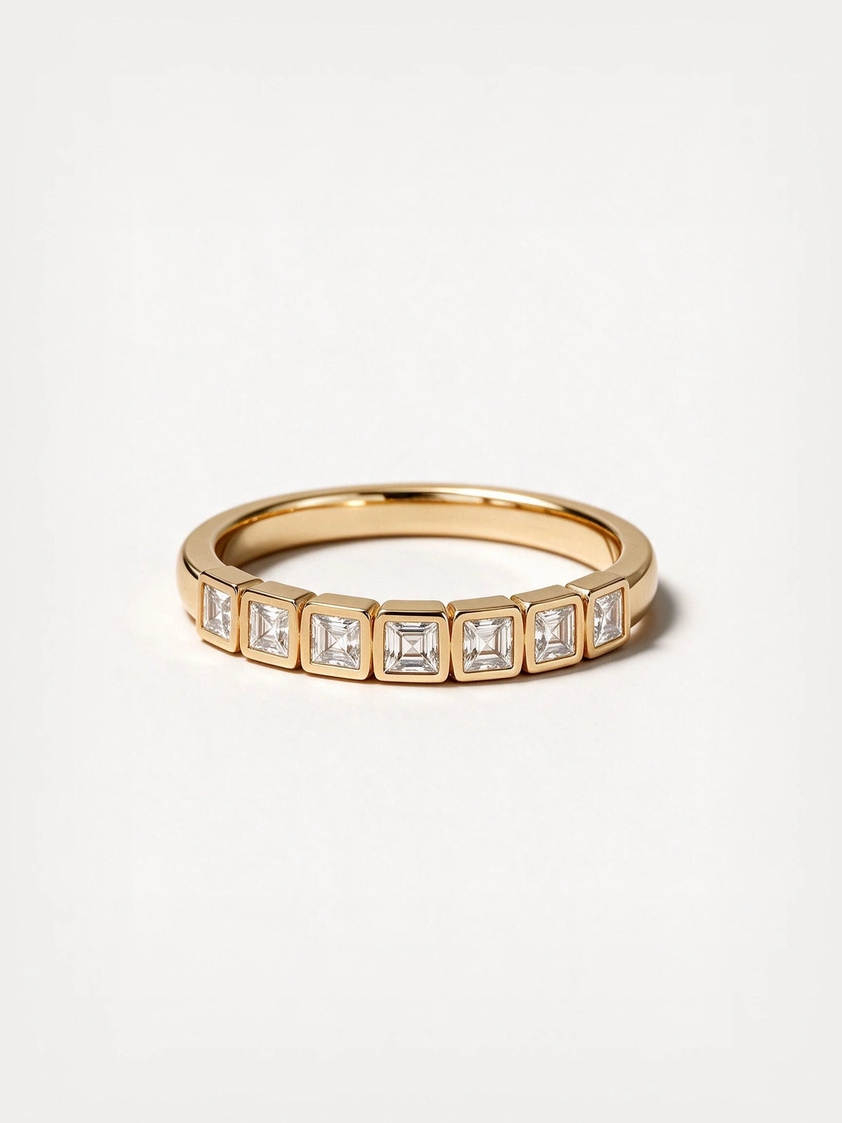 Asscher Cut Half Eternity Band