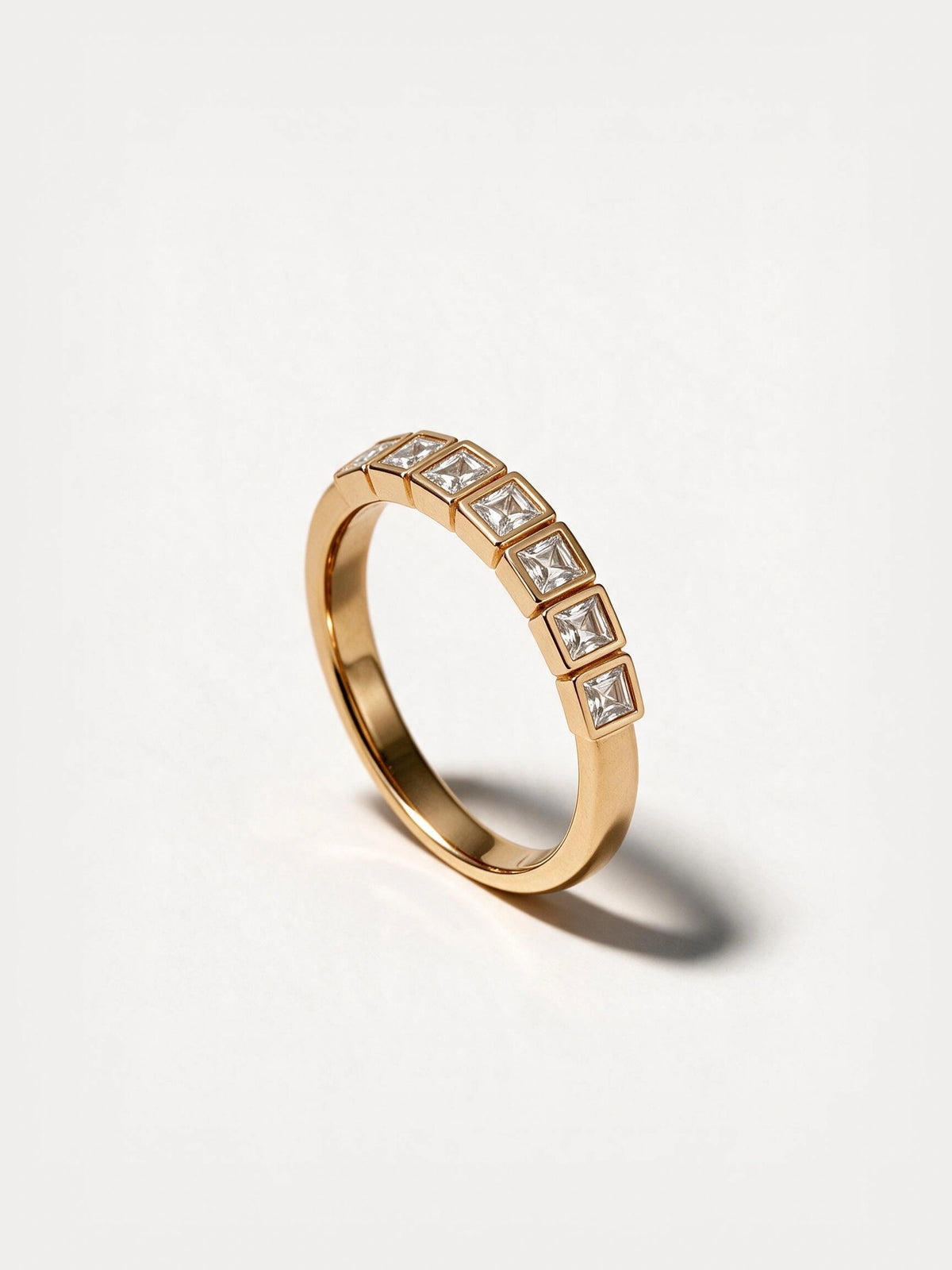Asscher Cut Half Eternity Band