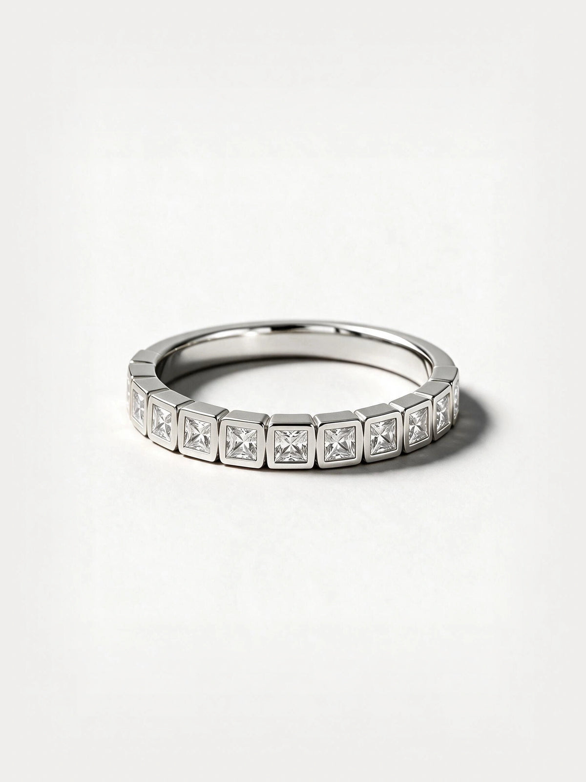 Princess Cut Half Eternity Band