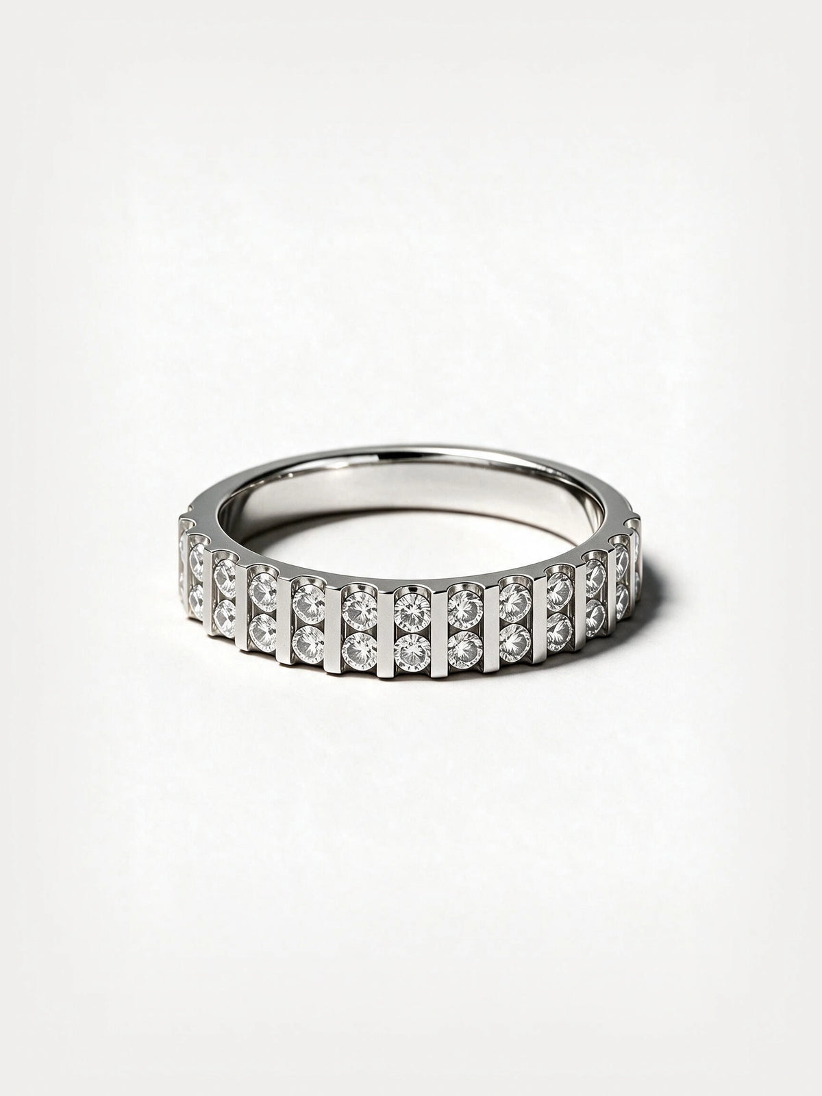 Double Row Diamond Band