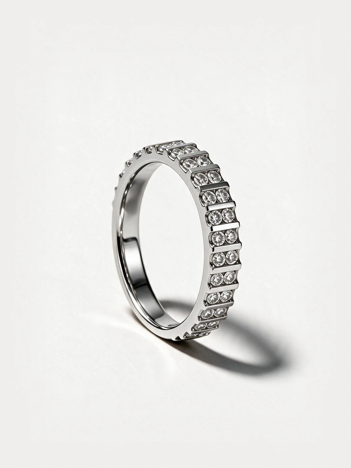 Double Row Diamond Band