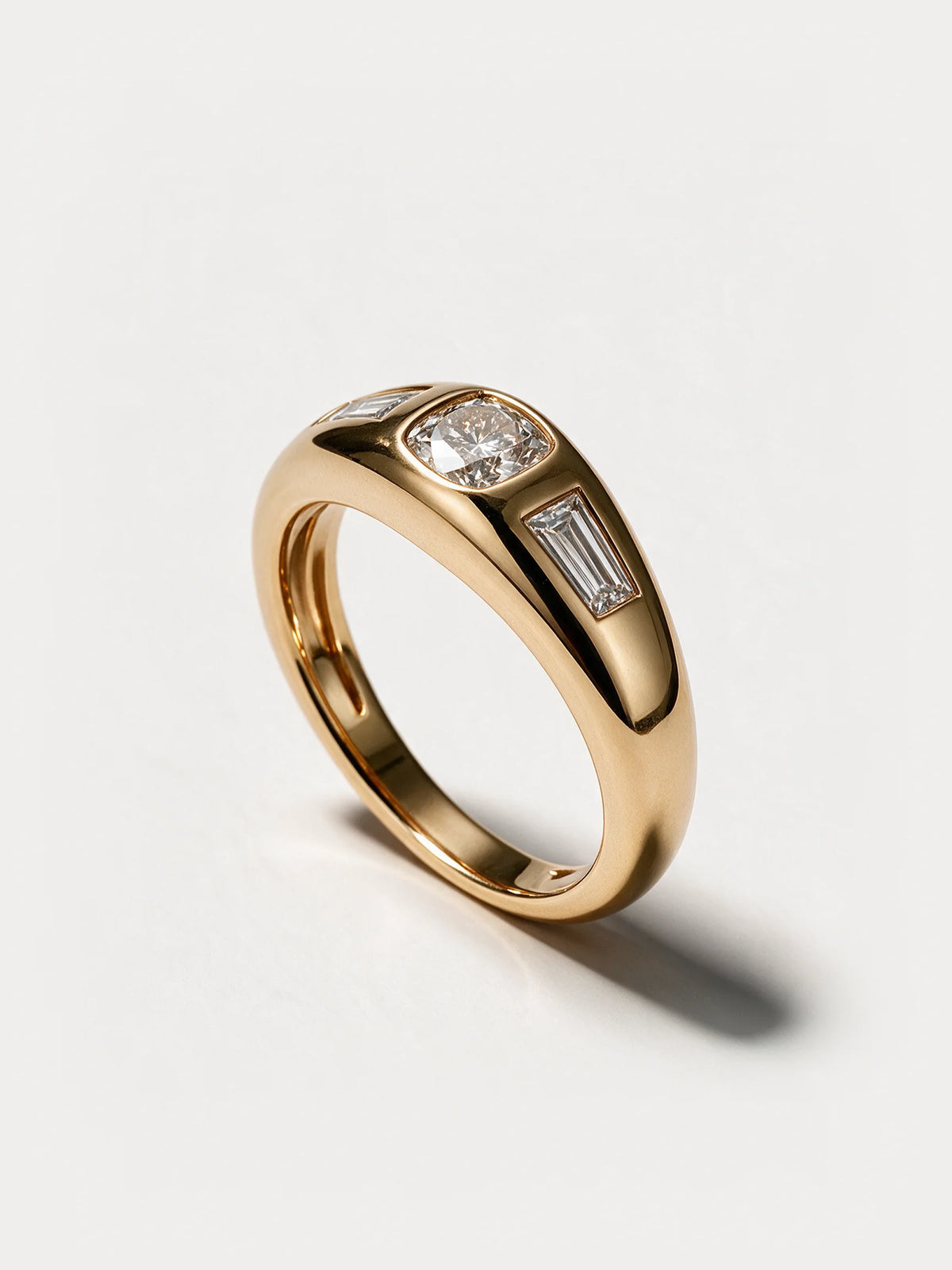 Cushion & Tapered Baguette Diamond Band