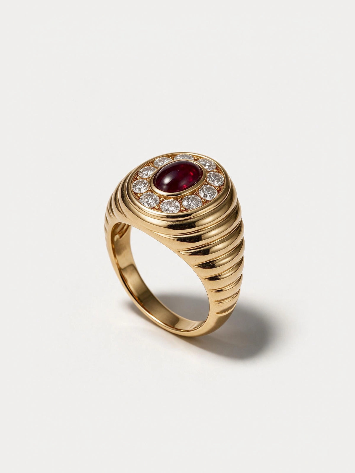 Diamond Halo Signet Ring