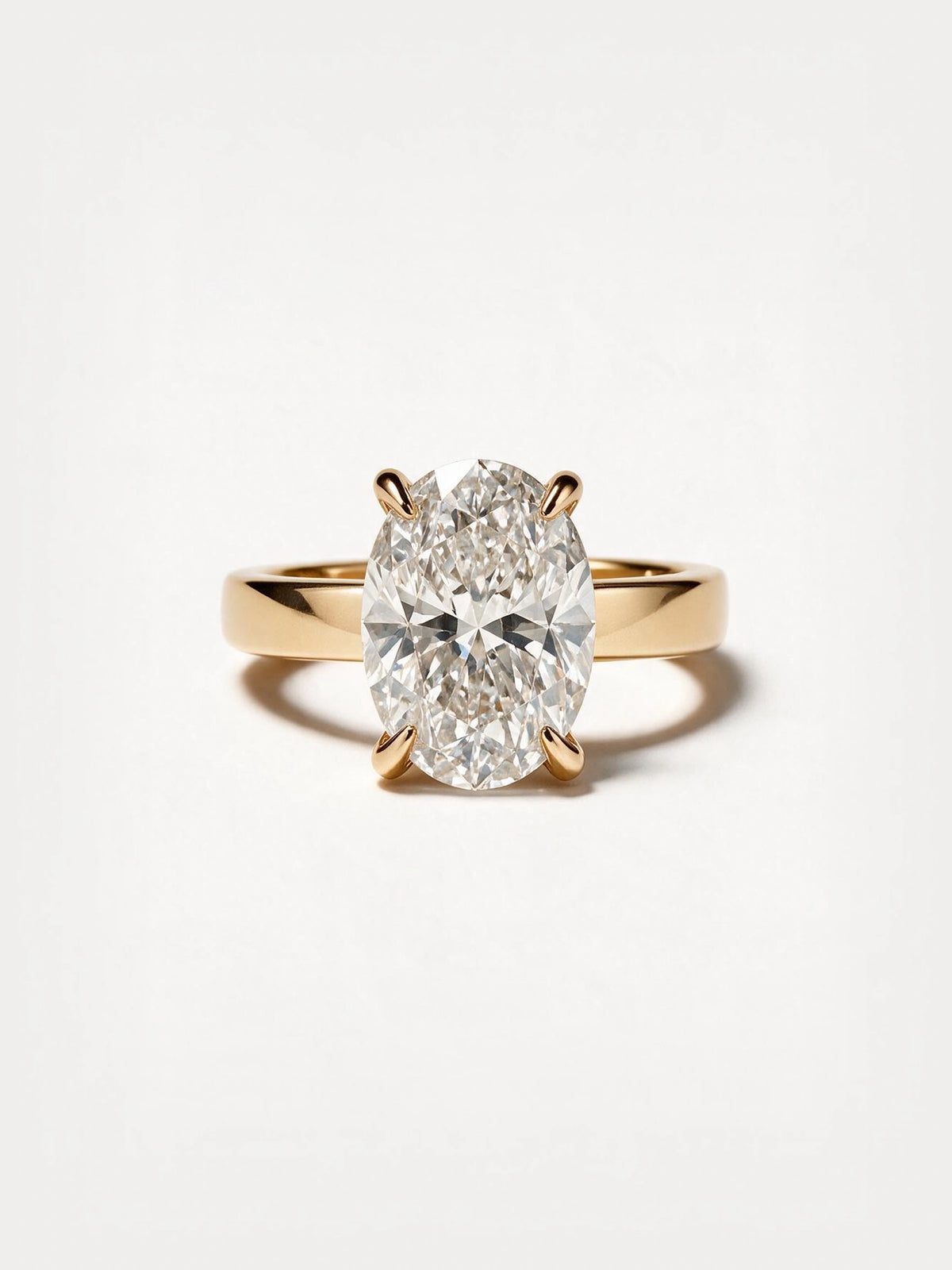 Solitaire Hidden Halo Engagement Ring Oval