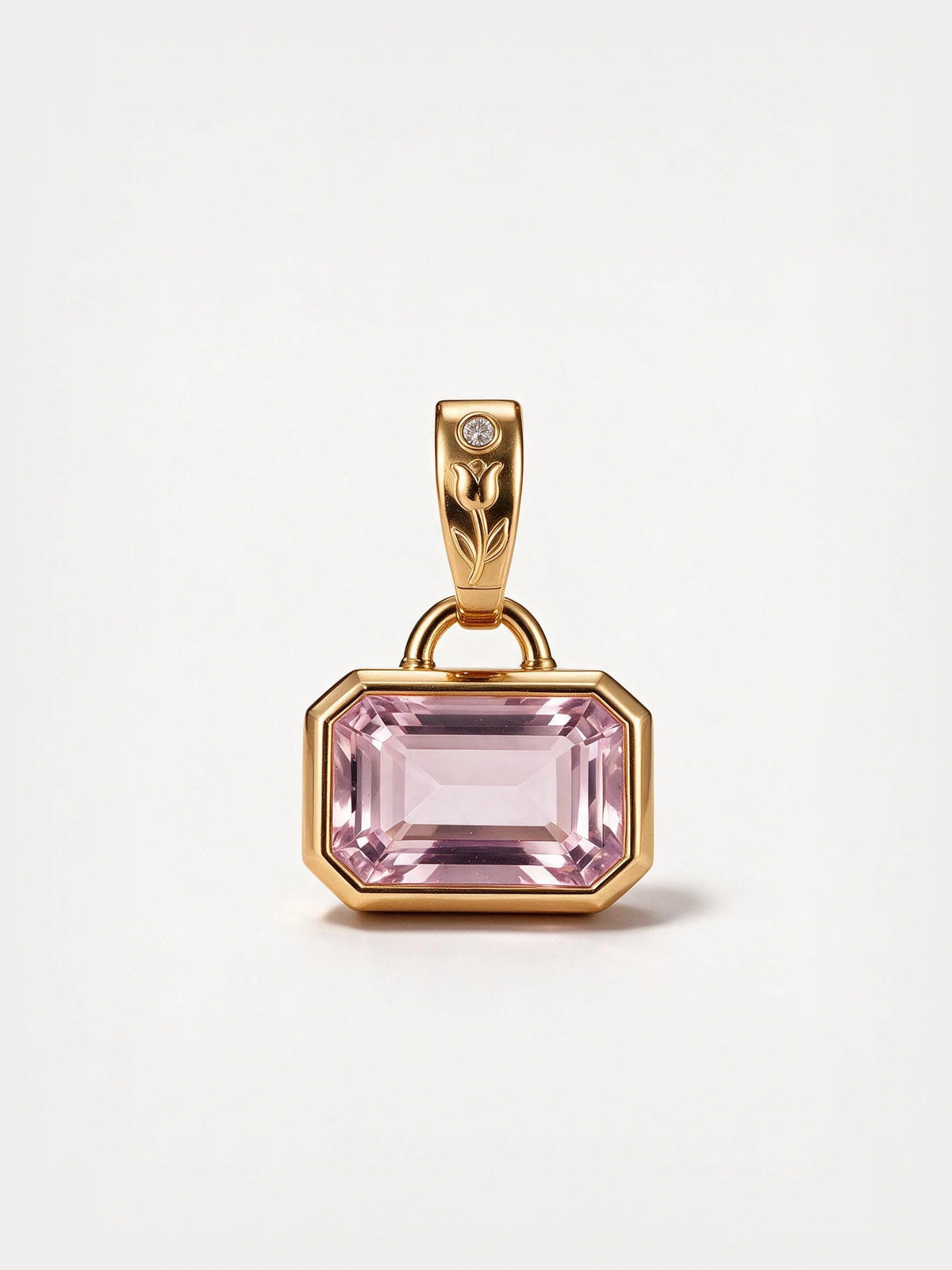 Kunzite & Diamond Pendant