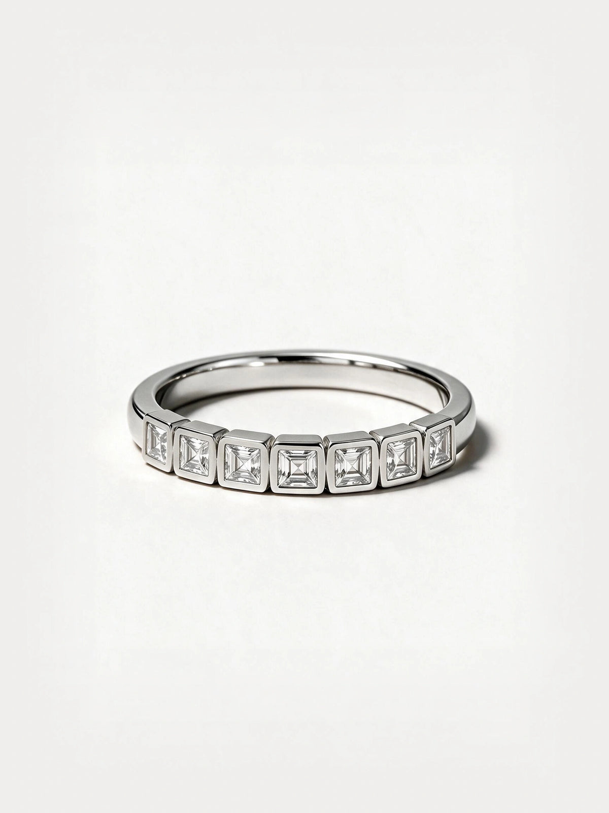 Asscher Cut Half Eternity Band