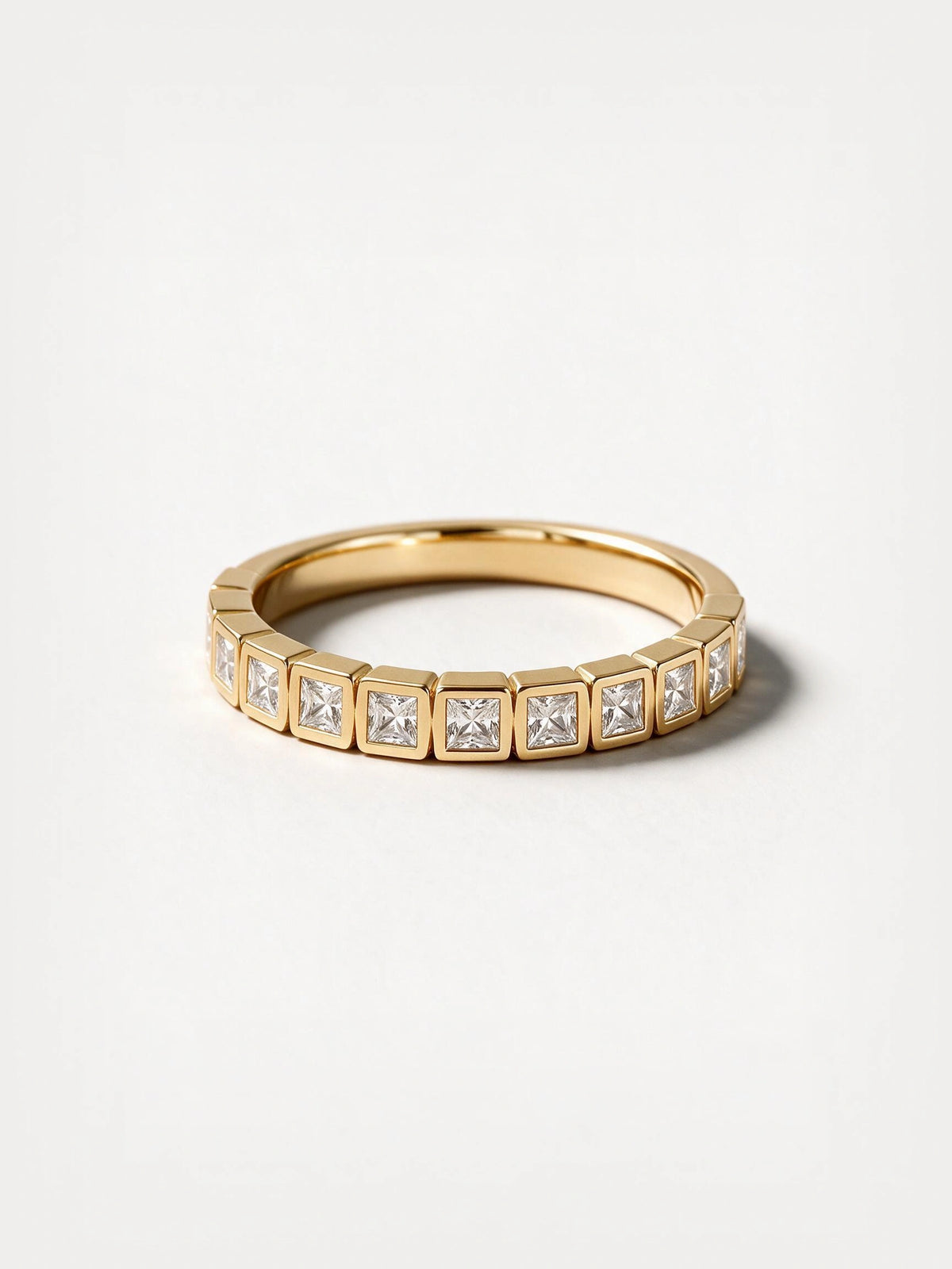 Princess Cut Half Eternity Band