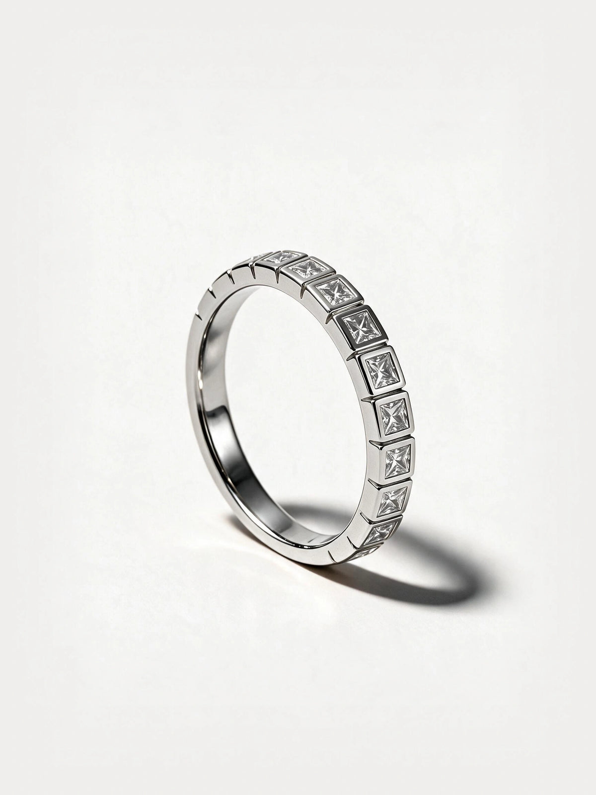 Princess Cut Half Eternity Band