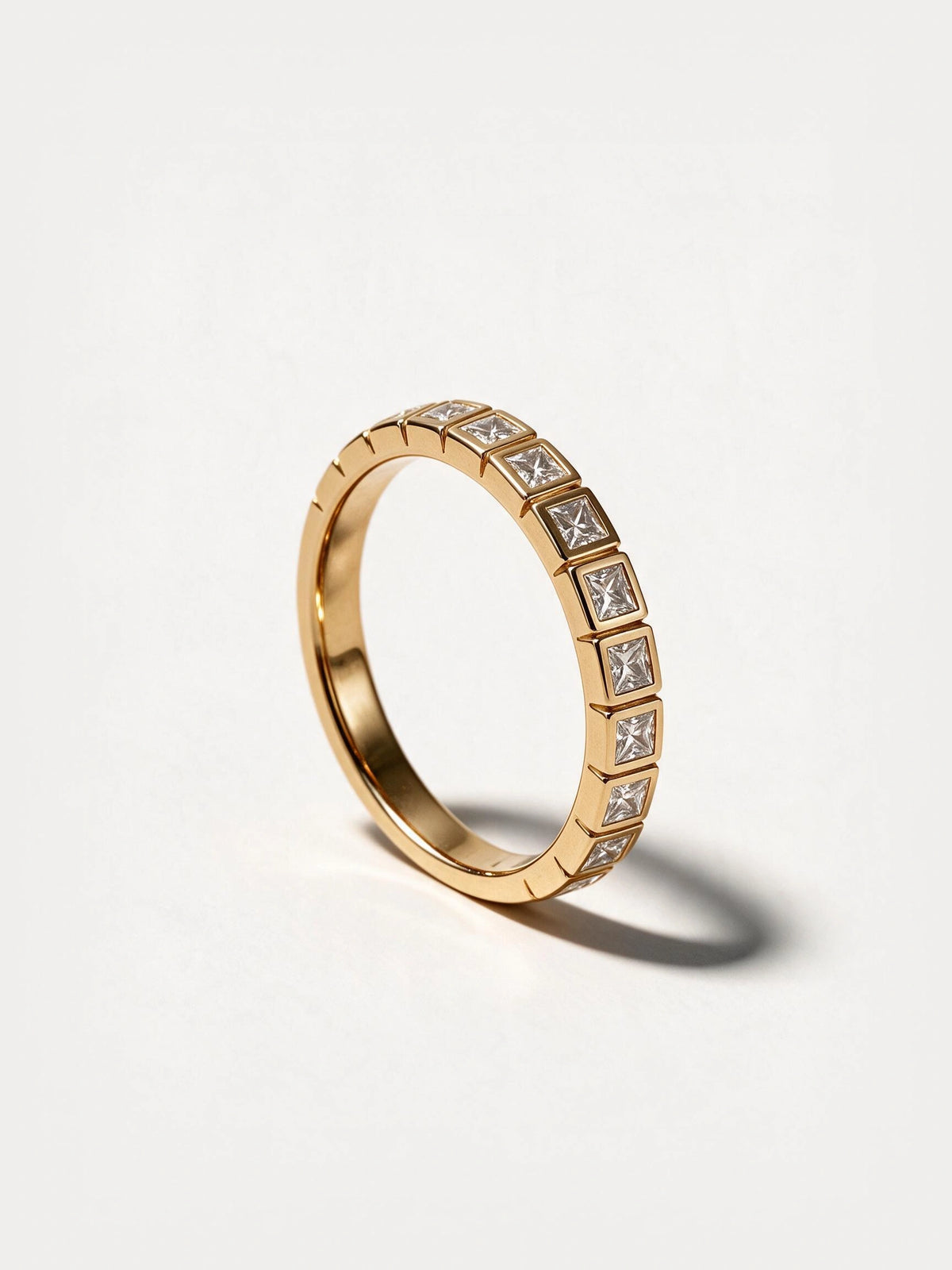 Princess Cut Half Eternity Band