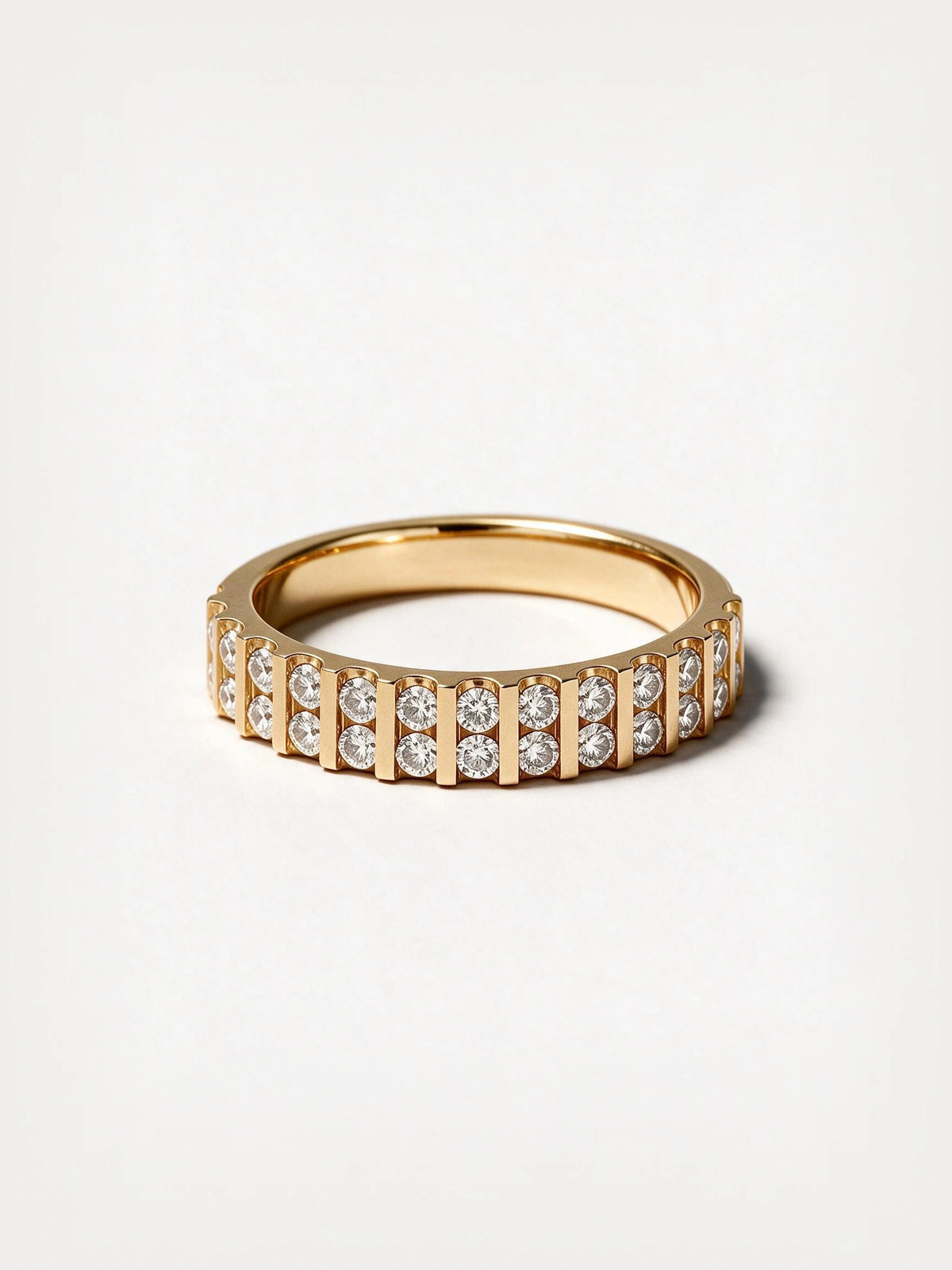 Double Row Diamond Band