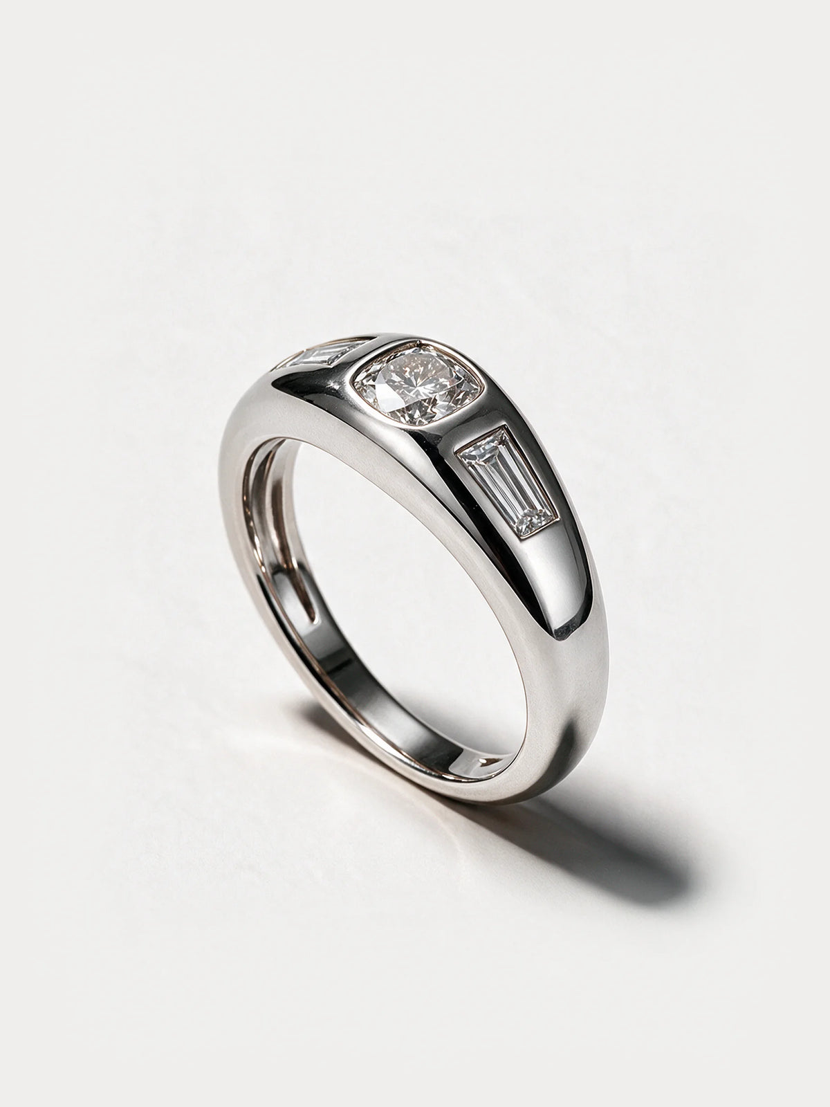Cushion & Tapered Baguette Diamond Band