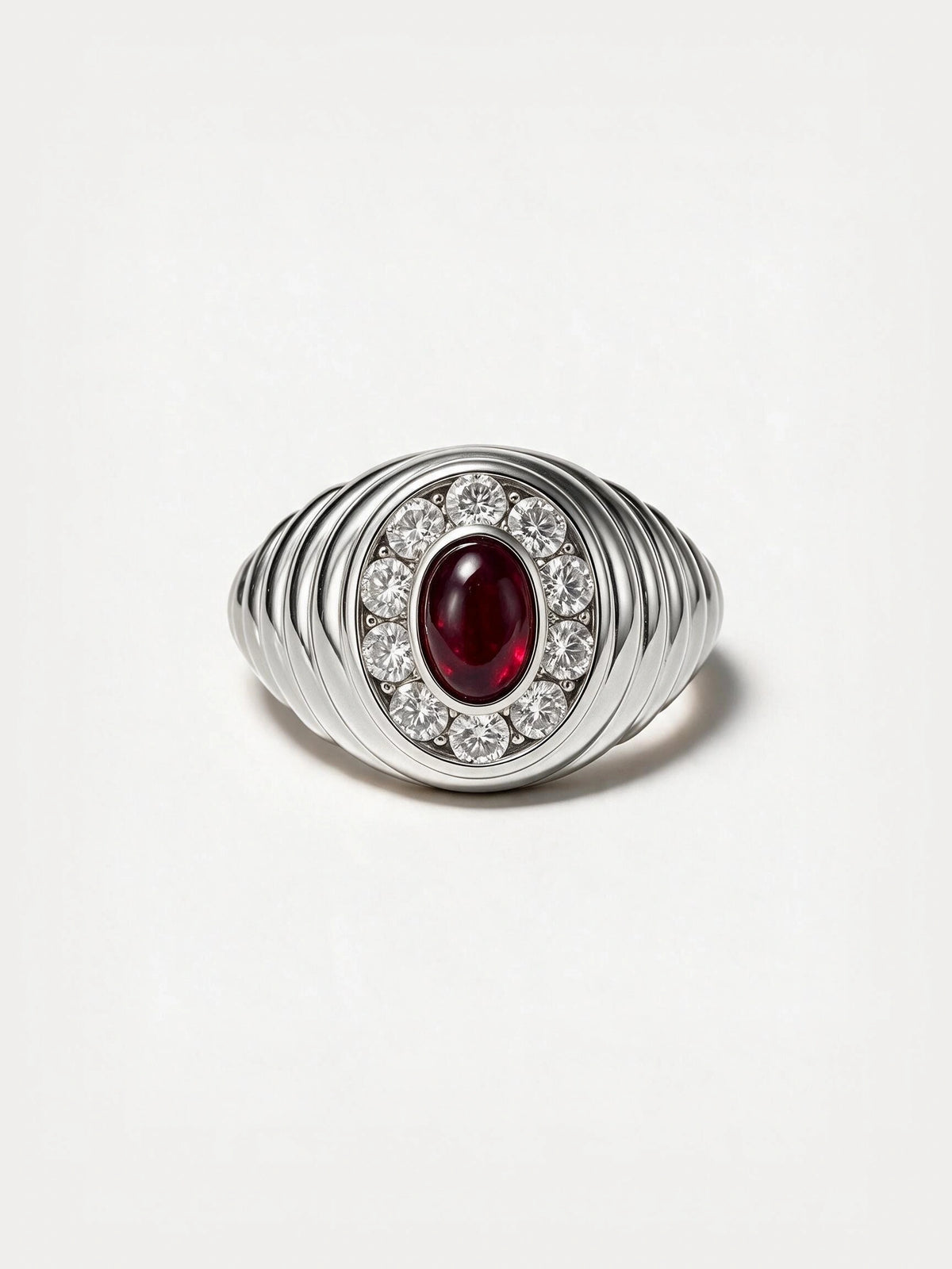 Diamond Halo Signet Ring