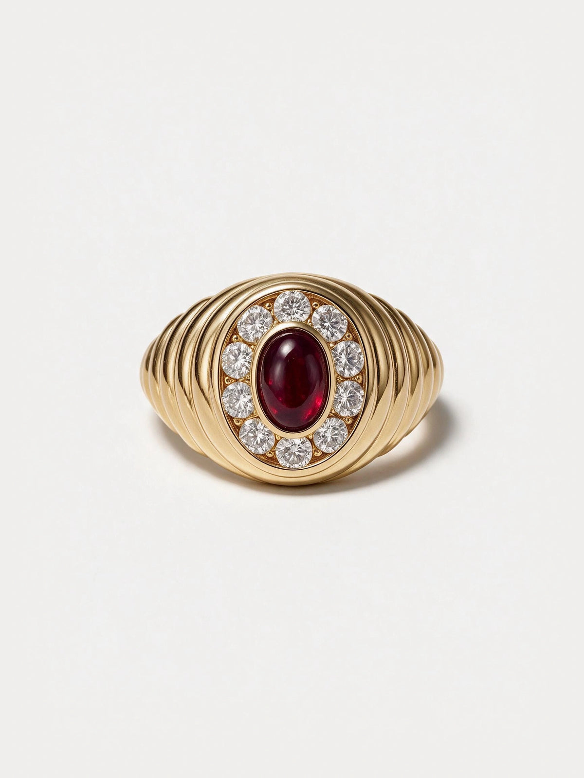 Diamond Halo Signet Ring
