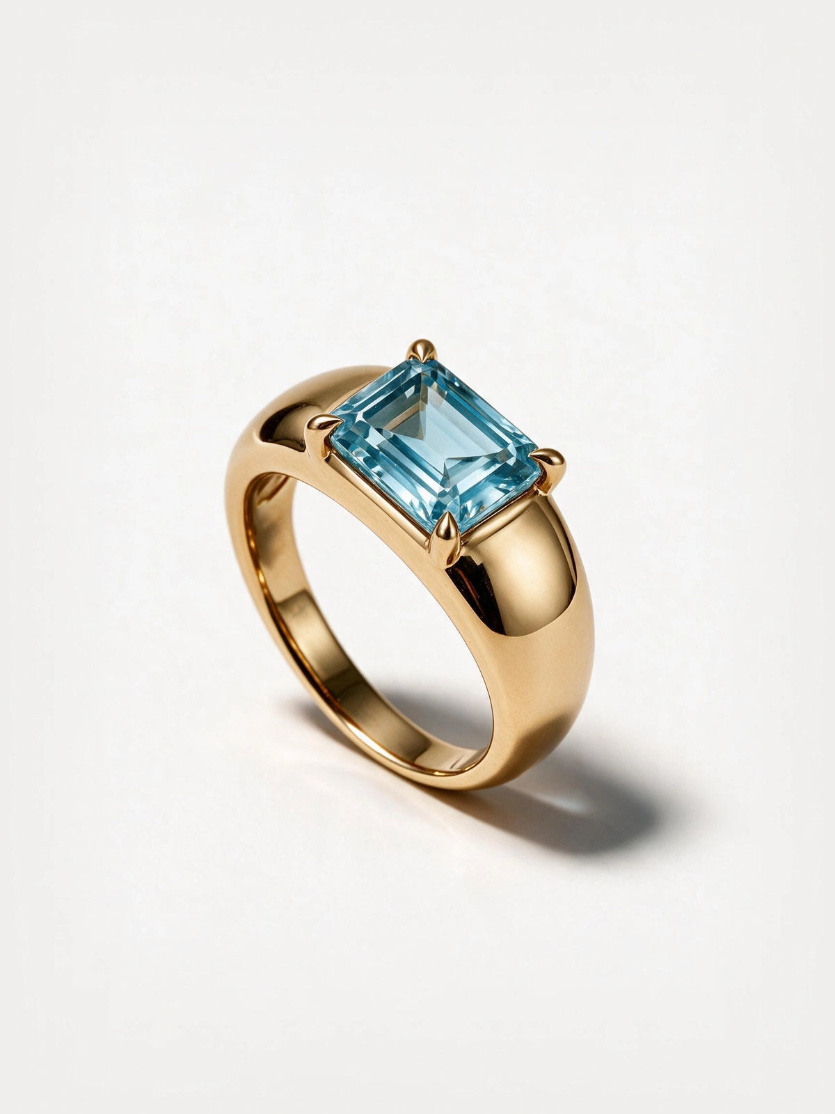 Blue Topaz Dome Ring