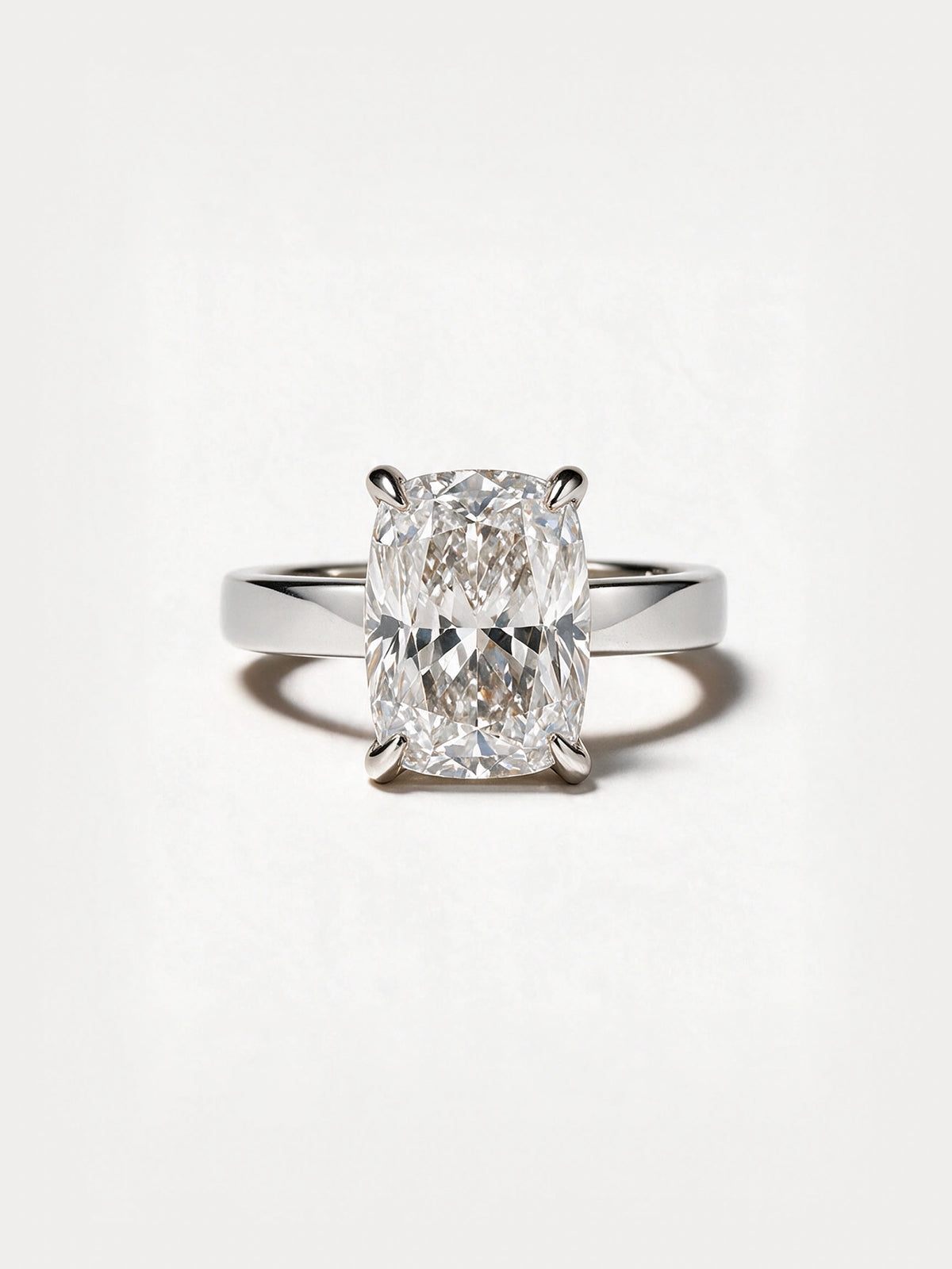Solitaire Hidden Halo Engagement Ring Cushion