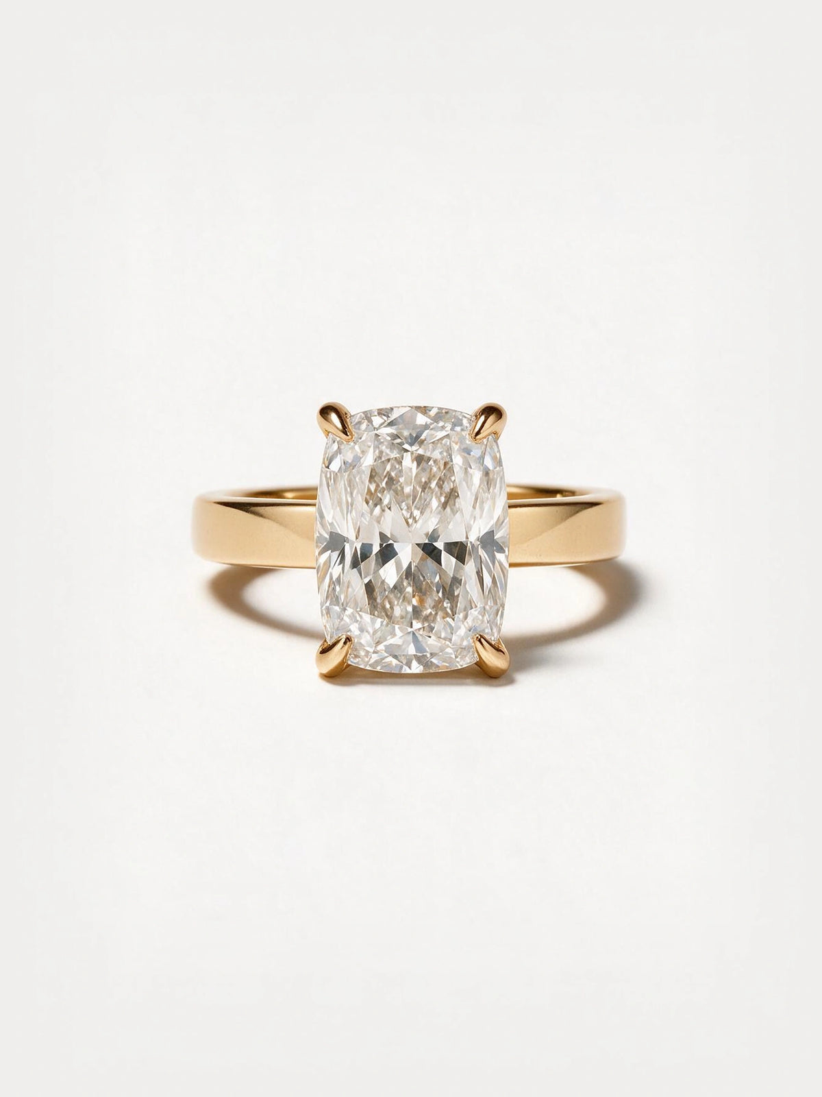 Solitaire Hidden Halo Engagement Ring Cushion