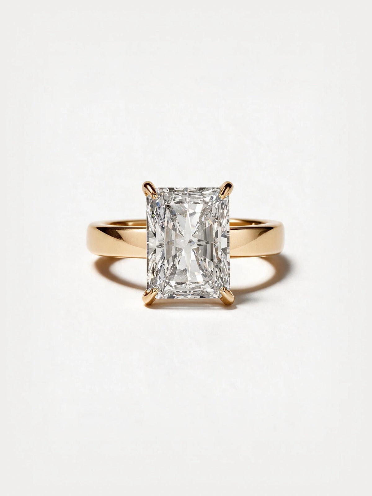 Solitaire Hidden Halo Engagement Ring Radiant