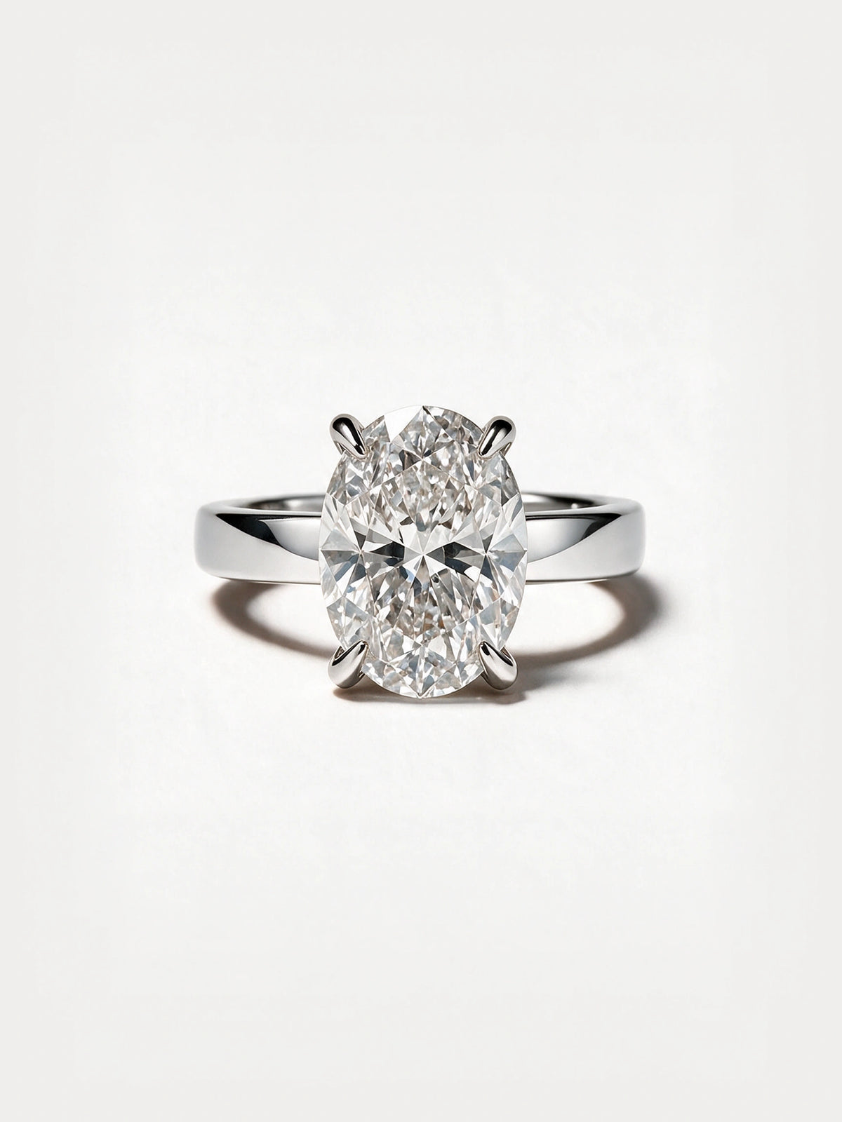 Solitaire Hidden Halo Engagement Ring Oval