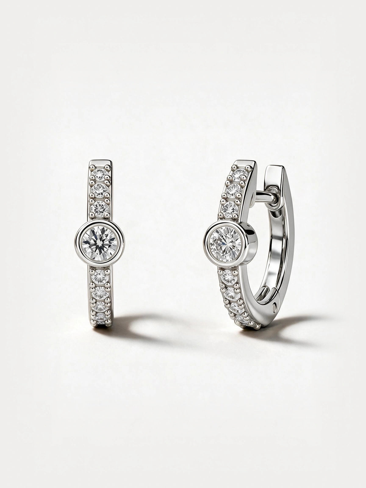 Diamond Huggie Hoops