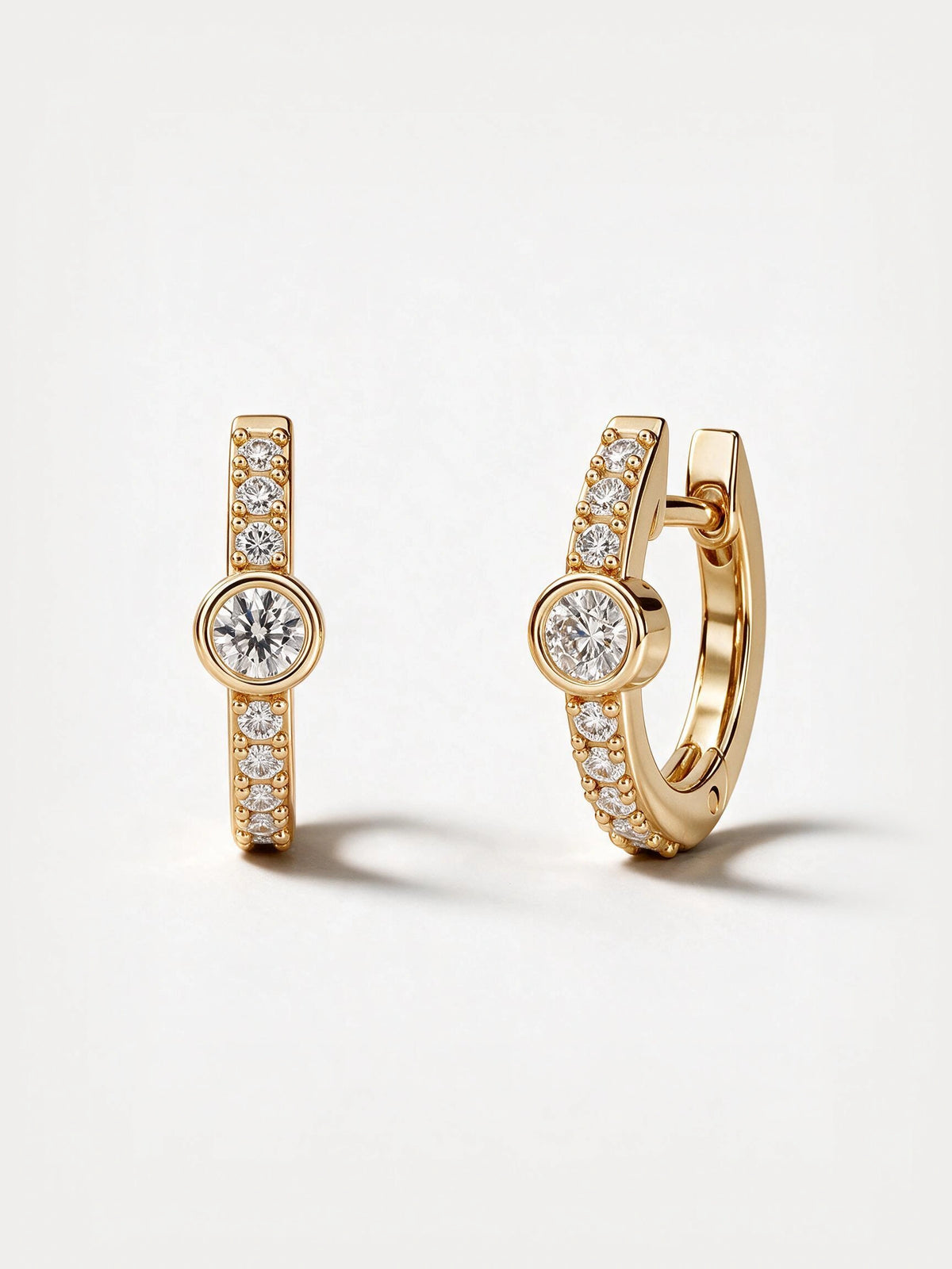 Diamond Huggie Hoops