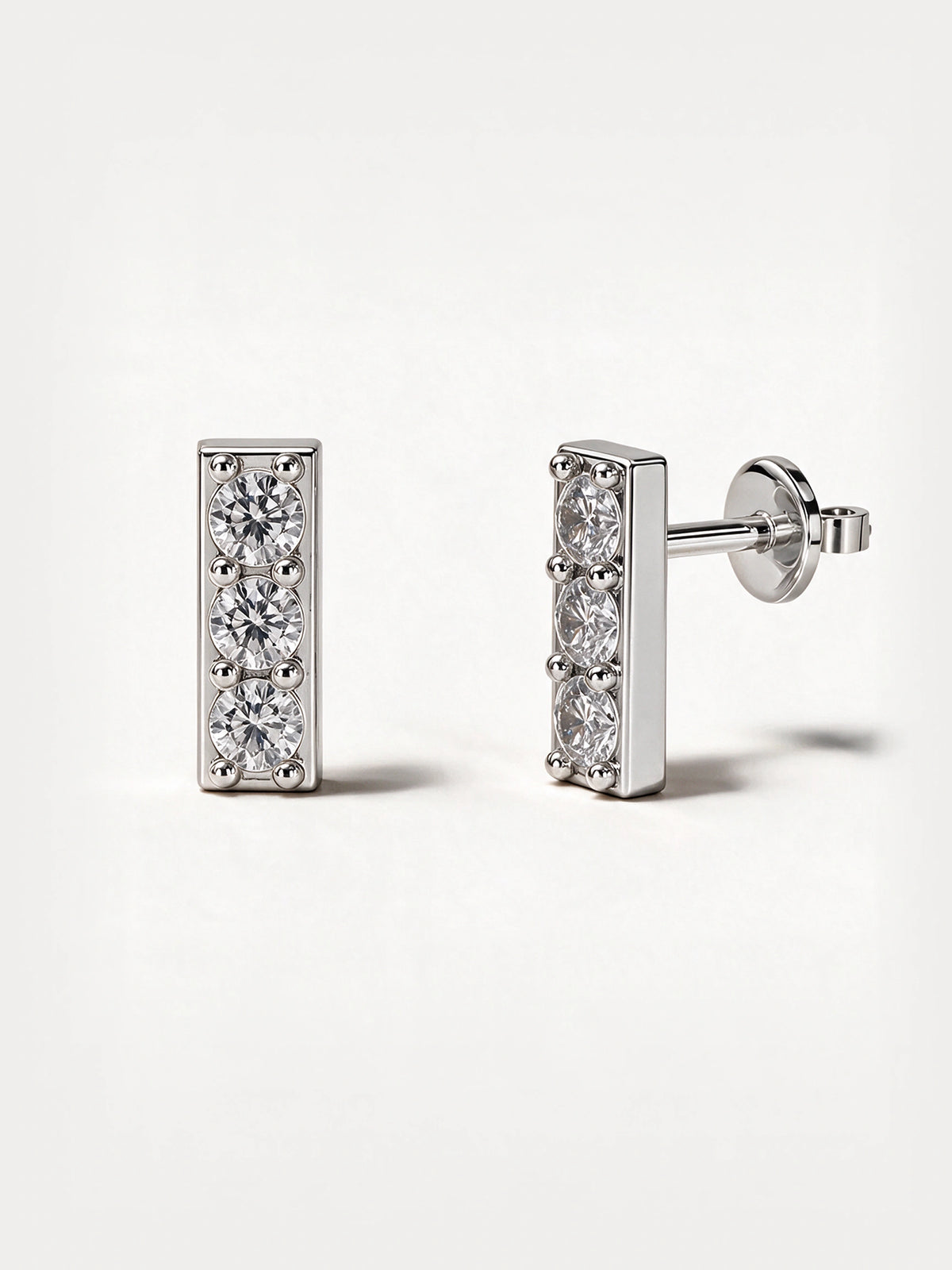 Bar Studs With Diamonds