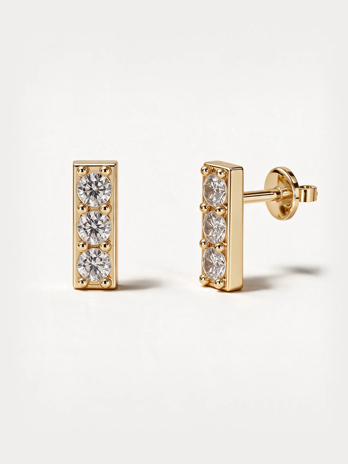 Bar Studs With Diamonds