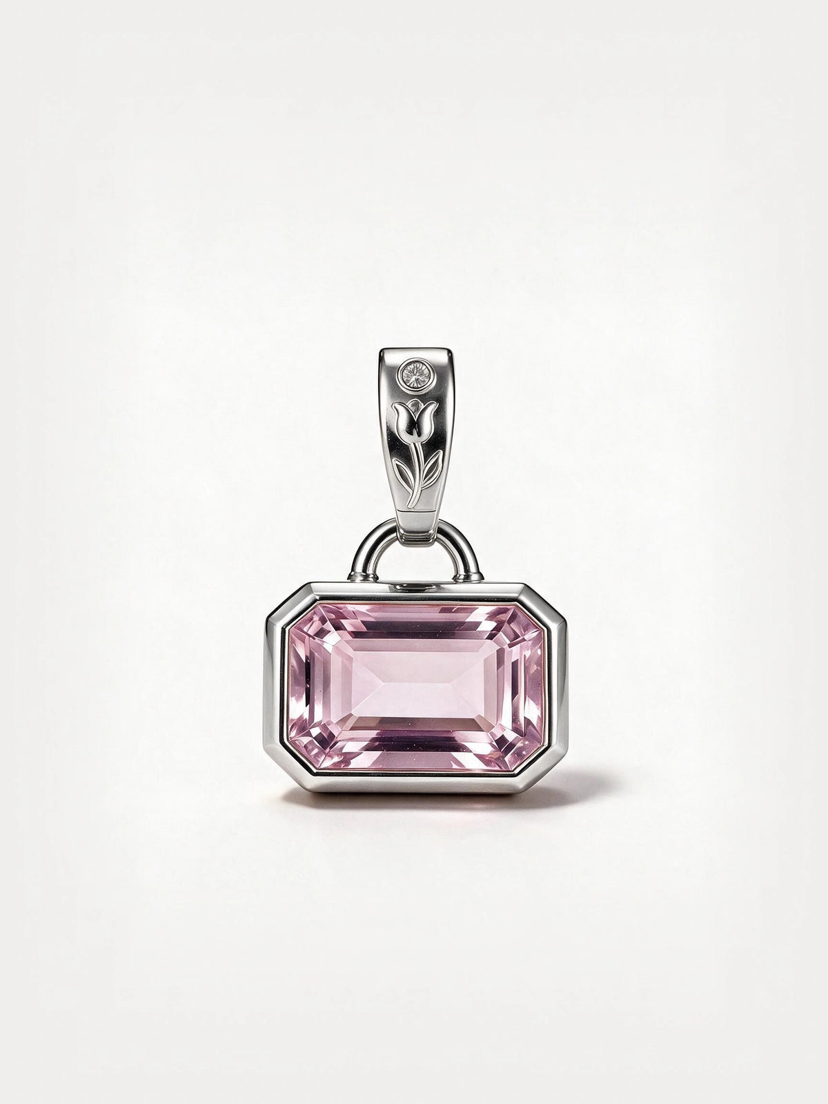 Kunzite & Diamond Pendant