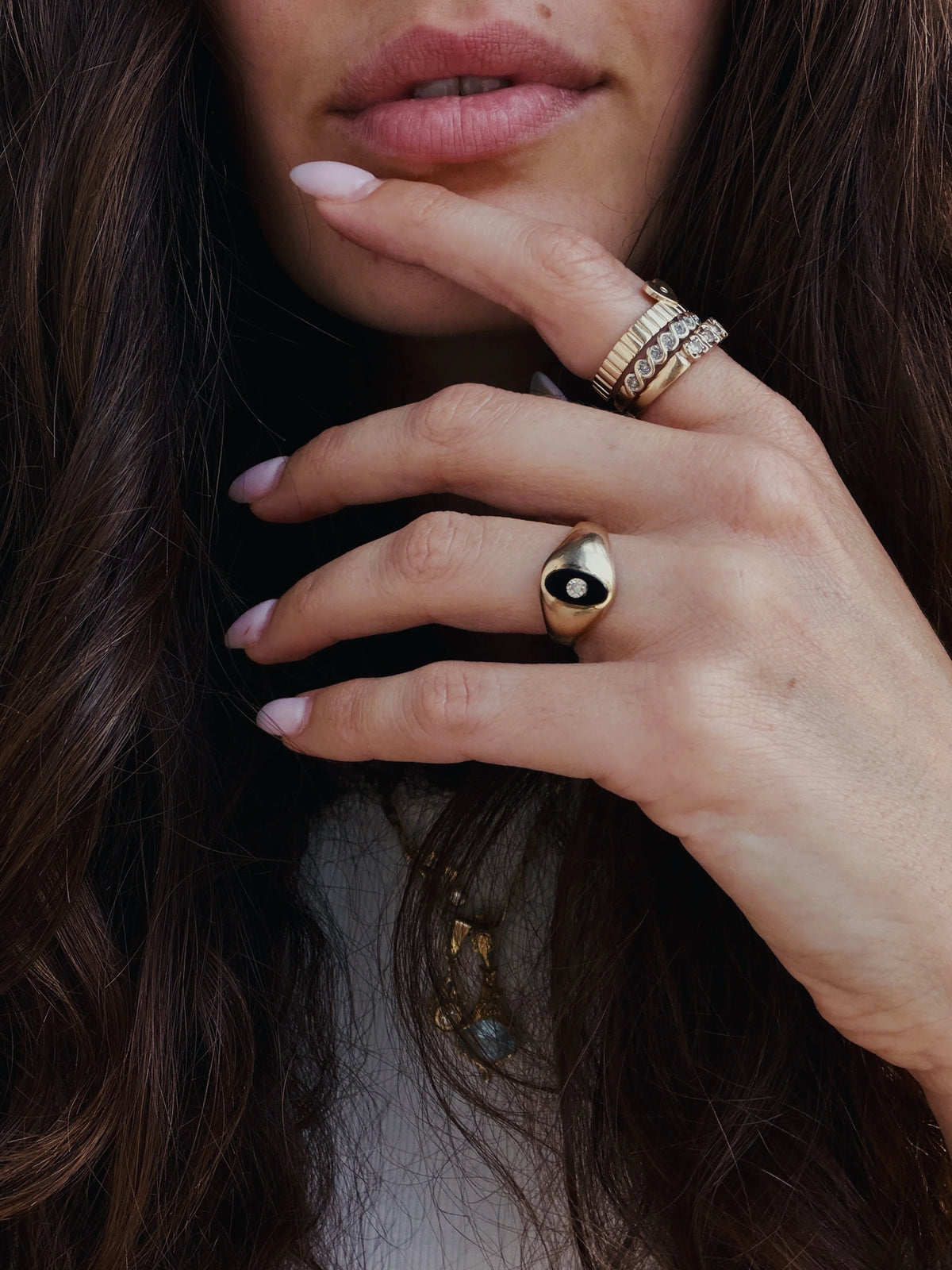 Vintage Onyx Signet Ring